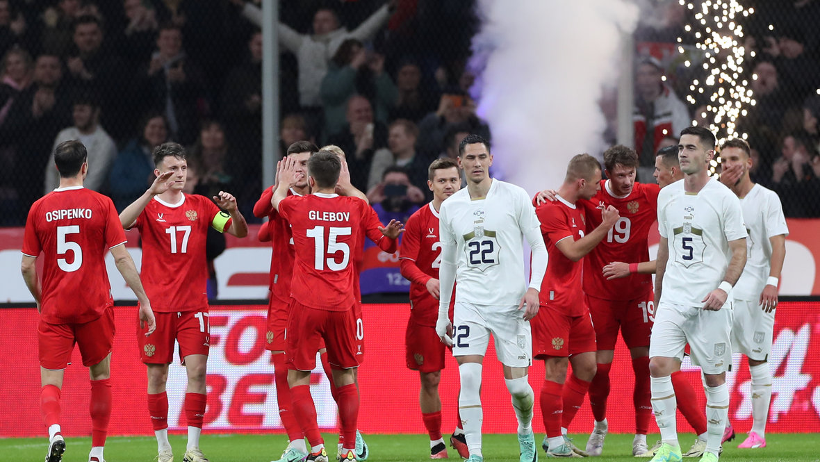 Сборная России разгромила Сербию (4:0) в товарищеском матче. 21 марта 2024 года.