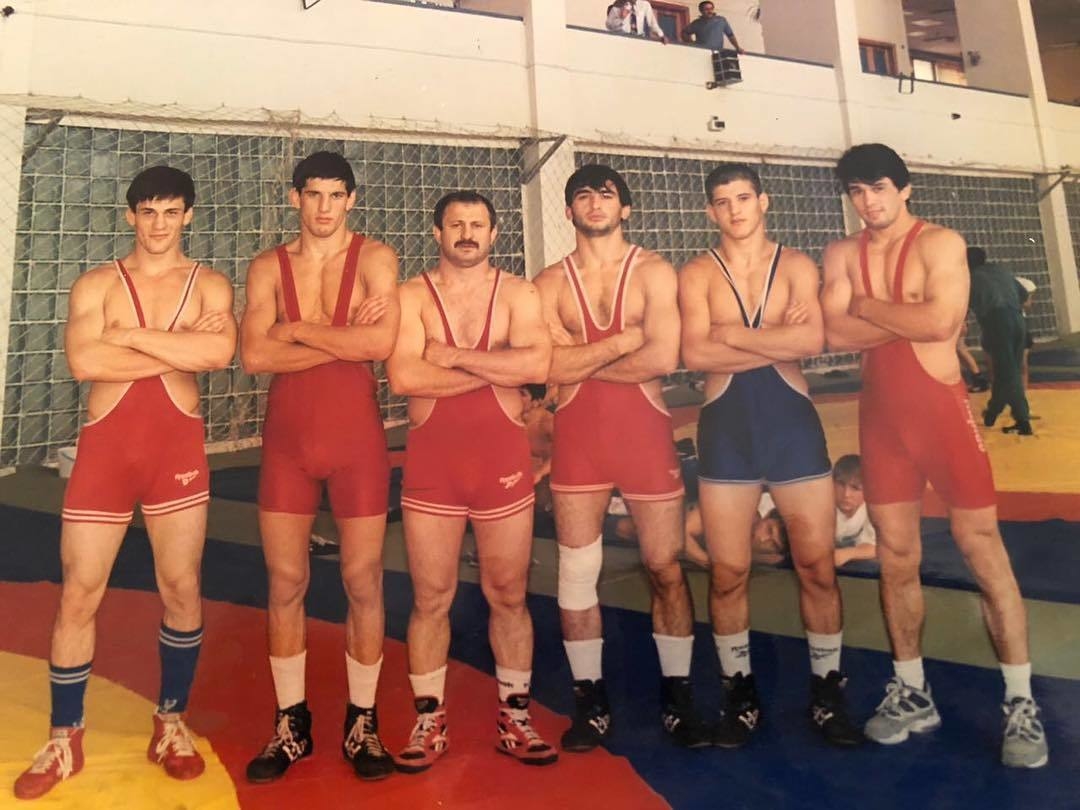 1996 год, сборы в Кисловодске: Мамед Агаев, Бувайсар Сайтиев, Адлан Вараев, Адам Барахоев, Адам Сайтиев, Джабраил Чербижев.