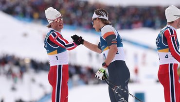 Йоханнес Клебо и Савелий Коростелев на Олимпиаде-2026.