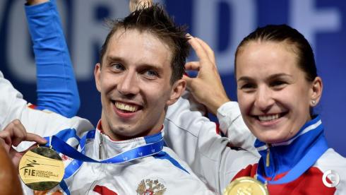Якименко и Великая - чемпионы мира по фехтованию в Москве