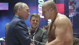 Президент России Владимир ПУТИН, Вадим ФИНКЕЛЬШТЕЙН и Федор ЕМЕЛЬЯНЕНКО.