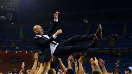 Главный тренер "Реала" Зинедин ЗИДАН после победы в финале Лиги чемпионов.
