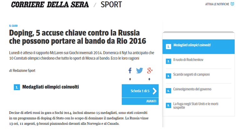 Corriere della Sera. Corriere della Sera.