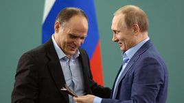 Эцио ГАМБА и Владимир ПУТИН.