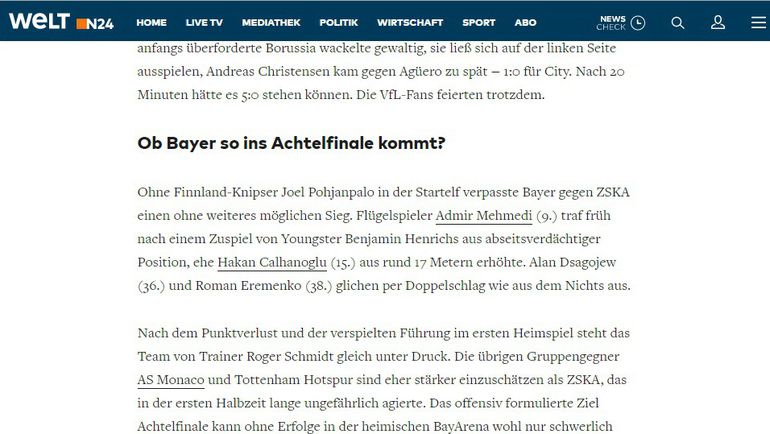 Die Welt. Die Welt.