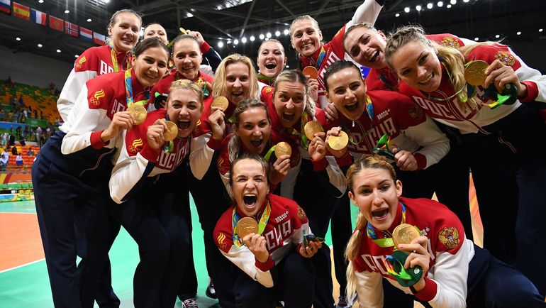 20 августа. Рио-де-Жанейро. Сборная России: золотые! Фото AFP 20 августа. Рио-де-Жанейро. Сборная России: золотые! Фото AFP