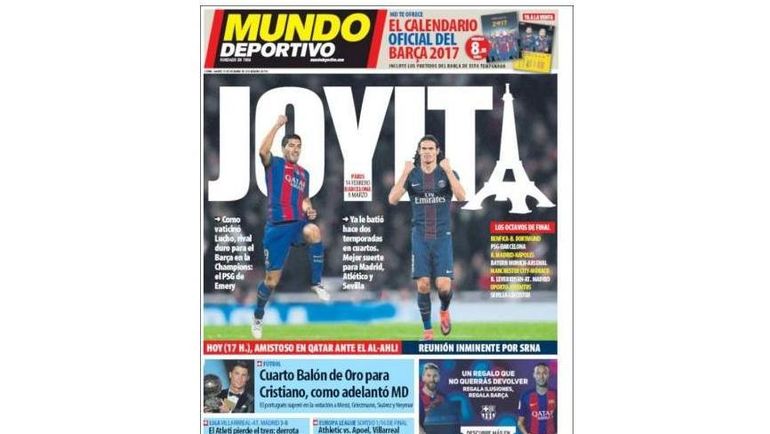Первая полоса El Mundo Deportivo. Первая полоса El Mundo Deportivo.