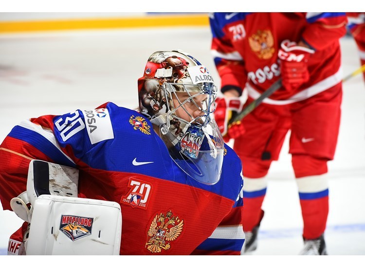 Вратарь молодежной сборной России Илья САМСОНОВ. Фото IIHF. Вратарь молодежной сборной России Илья САМСОНОВ. Фото IIHF.