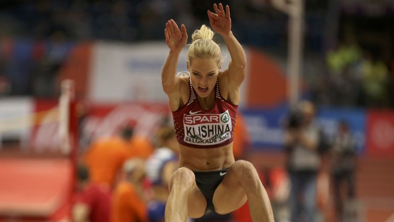 Дарья КЛИШИНА вновь выступала под нейтральным флагом на чемпионате Европы в Белграде. Фото REUTERS Дарья КЛИШИНА вновь выступала под нейтральным флагом на чемпионате Европы в Белграде. Фото REUTERS